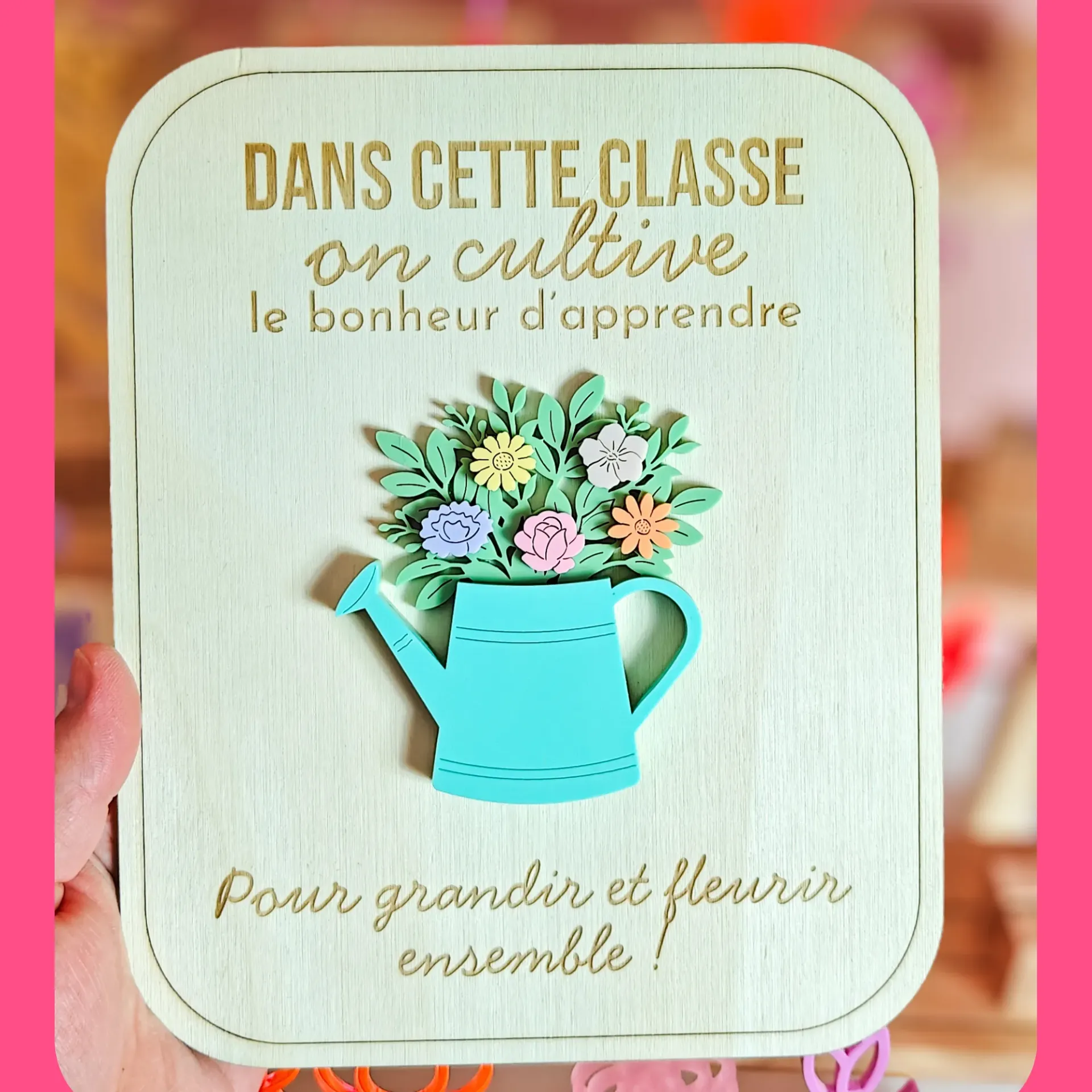 Décoration murale | arrosoir - grandir & fleurir  🌷