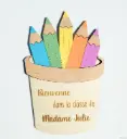 Pancarte de classe | crayons de couleur 