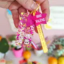 Porte-clé à paillettes et ses Pop's