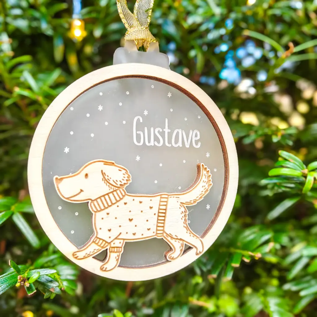 BOULE DE NOËL | chien