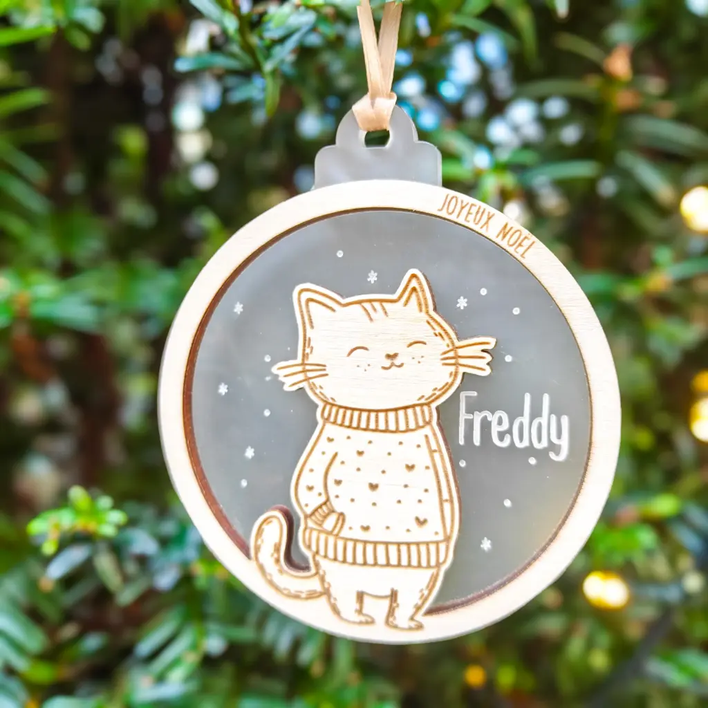 BOULE DE NOËL | chat