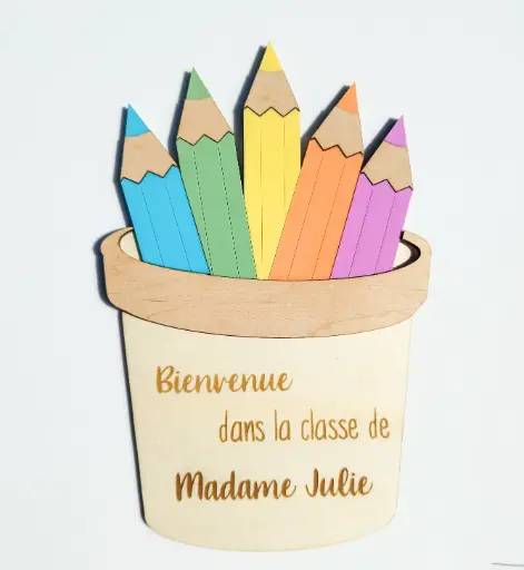 Pancarte de classe | crayons de couleur 