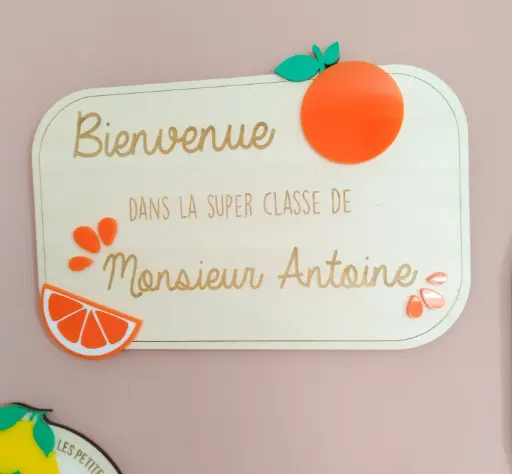 Pancarte de classe | orange